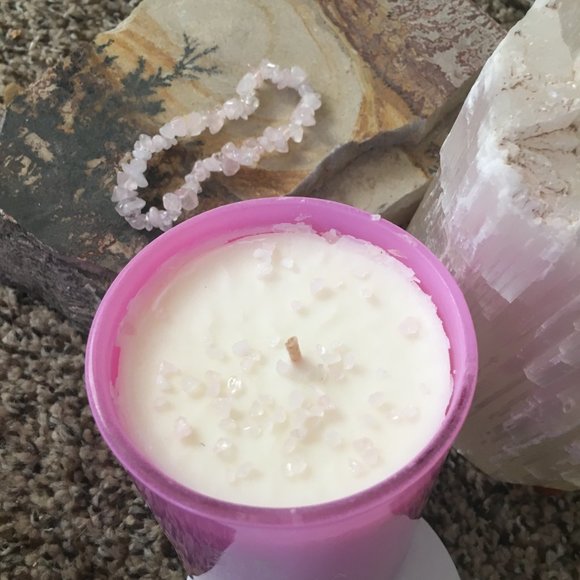 Rose Quartz "Love You Mum" Soy Candle & Stretchy Bead Bracelet Mother's Day - Picture 15 of 16